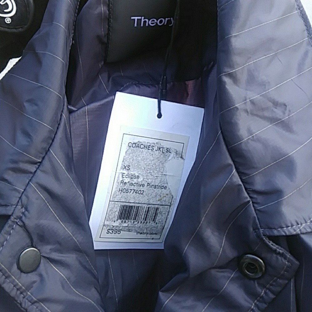 Coach jacket reflective pin stripe